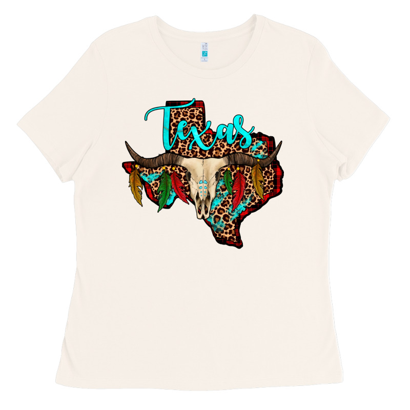 Bullskull Texas Map Ladies Tee by JahusDesignShop | Teevron