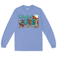 Colony Blue thankful nurse Long Sleeve Tee - BundleAndBundleShop