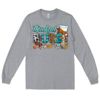 Heather Grey thankful nurse Long Sleeve Tee - BundleAndBundleShop