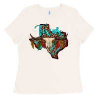 Bone bullskull texas map Ladies Tee - JahusDesignShop