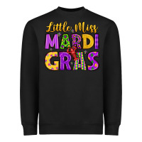Black little miss mardi gras Heavyweight Sweatshirt - LillyAllenDesigns