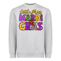 Heather Grey little miss mardi gras Heavyweight Sweatshirt - LillyAllenDesigns