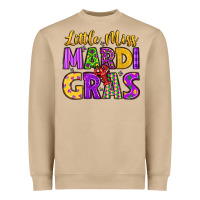 Little Miss Mardi Gras Heavyweight Sweatshirt | Teevron