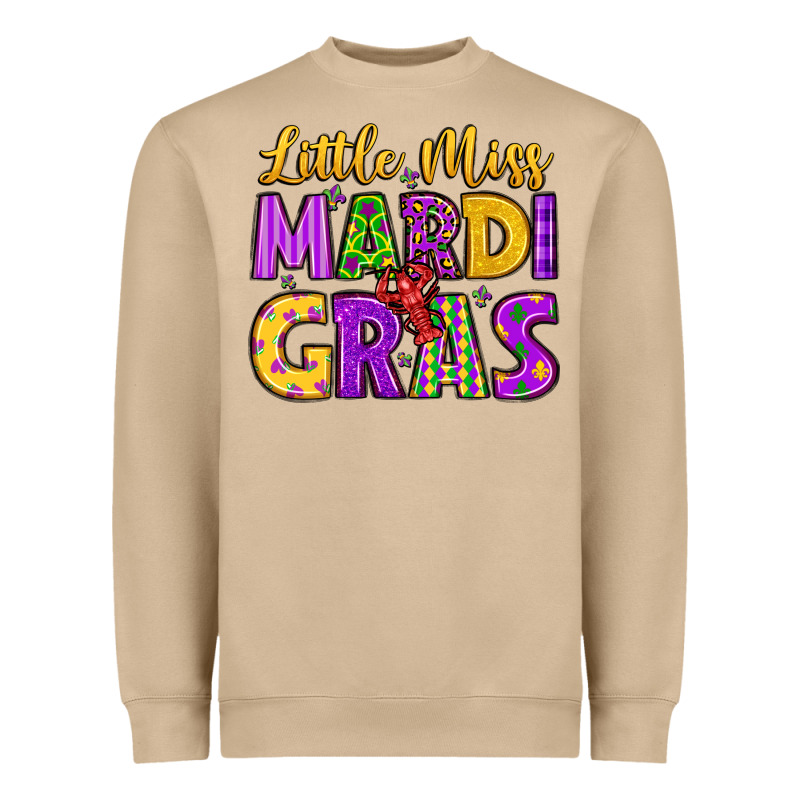 Little Miss Mardi Gras Heavyweight Sweatshirt by LillyAllenDesigns | Teevron