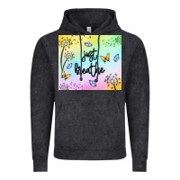 Vintage Black just breathe Vintage Hoodie - MaliasSmallBusiness