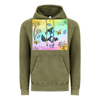 Vintage Olive just breathe Vintage Hoodie - MaliasSmallBusiness