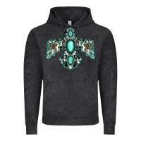 Vintage Black cowhide turquoise thunderbird Vintage Hoodie - Jasminsmagicworld
