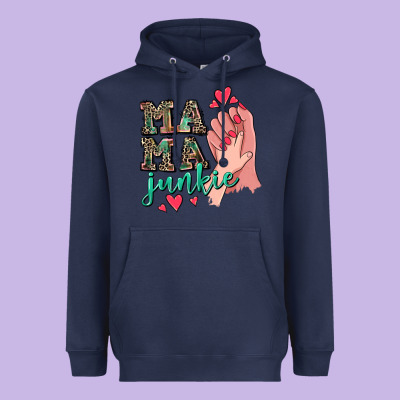 Mama Junkie Mother's Day Heavyweight Hoodie Designed By Cowgirlartshop