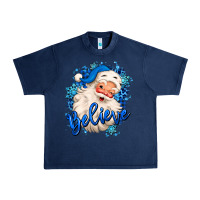 Navy believe winter christmas santa claus Urban Heavy Tee - MaliasSmallBusiness