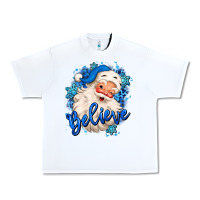 White believe winter christmas santa claus Urban Heavy Tee - MaliasSmallBusiness