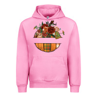 Fuchsia Pink customize floral pumpkin Urban Hoodie - BundleAndBundleShop