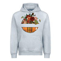 Heather Grey customize floral pumpkin Urban Hoodie - BundleAndBundleShop