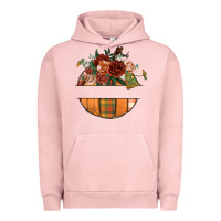 Pigment Salmon customize floral pumpkin Urban Hoodie - BundleAndBundleShop