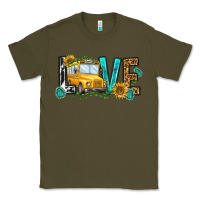 Army Green school bus love Classic Tee - NancyCooperArtShop