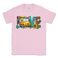 Bubblegum Pink school bus love Classic Tee - NancyCooperArtShop