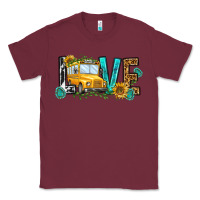Burgundy school bus love Classic Tee - NancyCooperArtShop