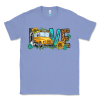 Colony Blue school bus love Classic Tee - NancyCooperArtShop