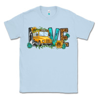 Dusty Blue school bus love Classic Tee - NancyCooperArtShop