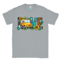 Heather Grey school bus love Classic Tee - NancyCooperArtShop