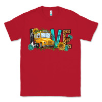 Red school bus love Classic Tee - NancyCooperArtShop