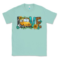 Seafoam school bus love Classic Tee - NancyCooperArtShop