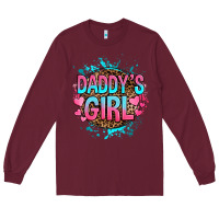 Burgundy daddy's girl Long Sleeve Tee - RanaPortraitStore