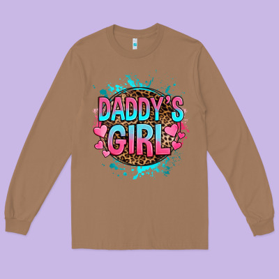 Daddy's Girl Long Sleeve Tee Designed By Ranaportraitstore