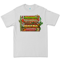 Dove Grey national hispanic heritage month with background Premium Tee - BundleAndBundleShop