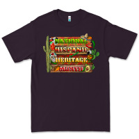 Plum national hispanic heritage month with background Premium Tee - BundleAndBundleShop