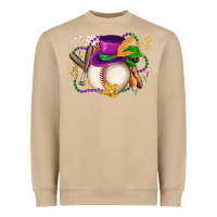 Mushroom mardi gras baseball Heavyweight Sweatshirt - LillyAllenDesigns