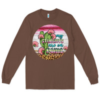 Chestnut my students are on point round earring Long Sleeve Tee - BundleAndBundleShop