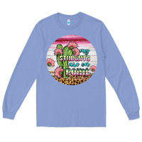 Colony Blue my students are on point round earring Long Sleeve Tee - BundleAndBundleShop