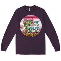 Plum my students are on point round earring Long Sleeve Tee - BundleAndBundleShop