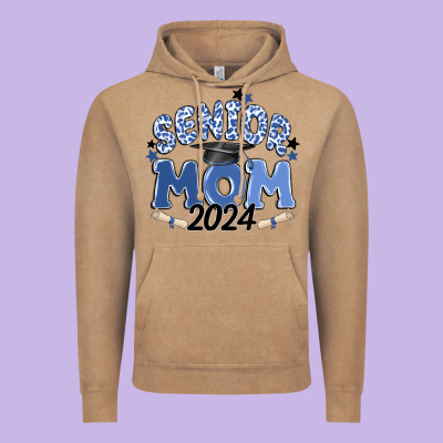 Senior Mom 2024 Vintage Hoodie Designed By Maliassmallbusiness