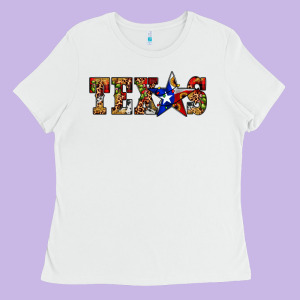 Texas Christmas Ladies Tee Designed By Jahusdesignshop