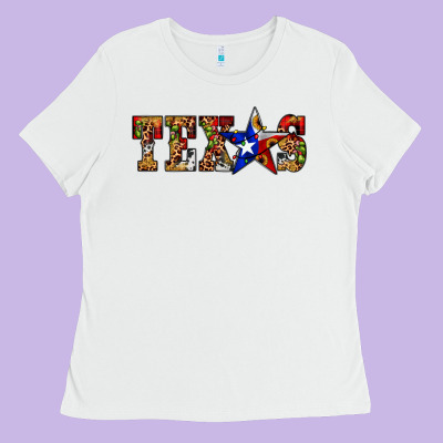 Texas Christmas Ladies Tee Designed By Jahusdesignshop