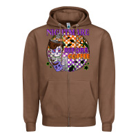 Chestnut Nightmare before the coffee halloween Zipper Hoodie - NancyCooperArtShop