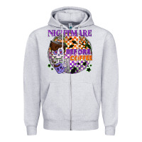 Nightmare Before The Coffee Halloween Zipper Hoodie | Teevron