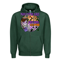 Sports Green Nightmare before the coffee halloween Zipper Hoodie - NancyCooperArtShop