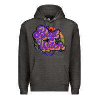 Charcoal Heather bad witch Premium Hoodie - JahusDesignShop