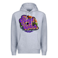 Heather Grey bad witch Premium Hoodie - JahusDesignShop