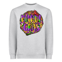 Heather Grey mardi gras Heavyweight Sweatshirt - LillyAllenDesigns