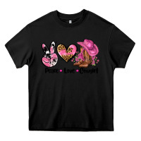 Black peace love  cowgirl Heavy Core Tee - AdoDesignShop