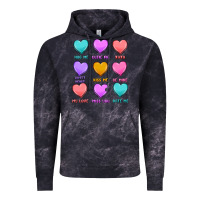Cloud Black valentine's day candy hearts Vintage Hoodie - MaliasSmallBusiness