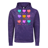 Cloud Purple valentine's day candy hearts Vintage Hoodie - MaliasSmallBusiness