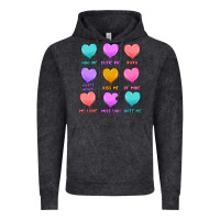 Vintage Black valentine's day candy hearts Vintage Hoodie - MaliasSmallBusiness