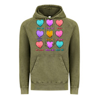 Vintage Olive valentine's day candy hearts Vintage Hoodie - MaliasSmallBusiness