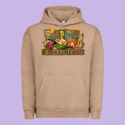 Happy Thanksgiving Urban Hoodie Designed By Fadigitalartstudio
