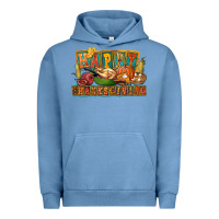 Pigment Pebble Blue happy thanksgiving Urban Hoodie - FaDigitalArtStudio