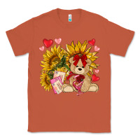 Copper valentines day sunflowers with bear hjf Classic Tee - NancyCooperArtShop